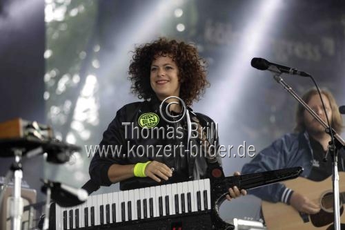 Kanadische Indie-Rockband Arcade Fire gastiert auf ihrer 