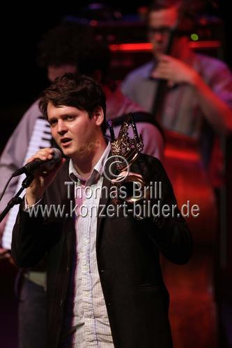 Amerikanischen Folkband Beirut eröffnet mit ihrem Sänger und Gitarristen Zach Condon auf ihrer 
