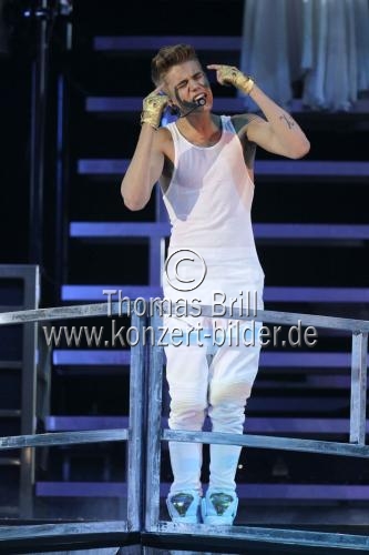 Kanadischer Pop-, R und B-Sänger Justin Bieber gastierte auf seiner 
