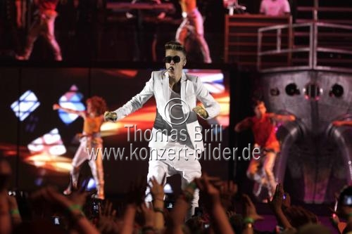 Kanadischer Pop-, R und B-Sänger Justin Bieber gastierte auf seiner 