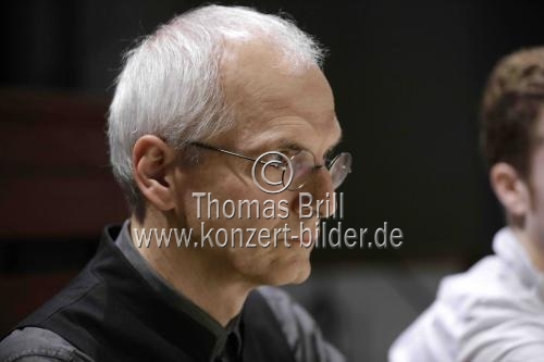 Deutsche Organist Winfried Bönig und Sängerin Elvira Bill gastieren in Begleitung des Vokalensemble Kölner Dom unter der Leitung von Eberhard Metternich anlässlich des 100. Todestag vom Max Reger im Dom zu Köln (© Thomas Brill)