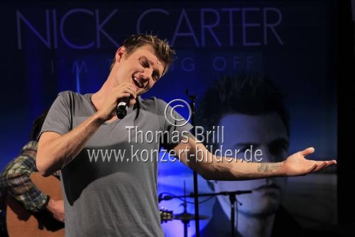 Amerikanische Sänger Nick Carter gastiert auf seiner 