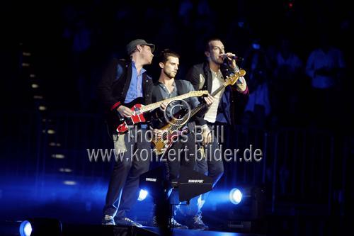 Britische Pop-Rock-Band Coldplay gastiert mit ihrem Sänger Chris Martin auf ihrer 