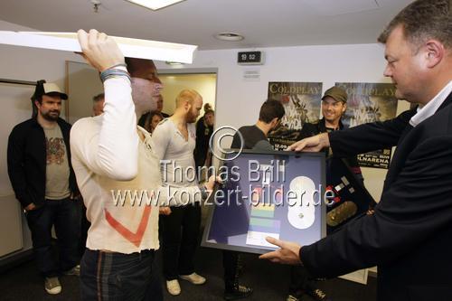 EMI Gold- und Platin-Verleihung an die Britische Pop-Rock-Band Coldplay auf deren 