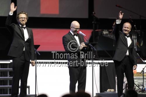 Hörspiel-Sprecher v.l.: Andreas Fröhlich, Oliver Rohrbeck und Jens Wawrczeck alias 