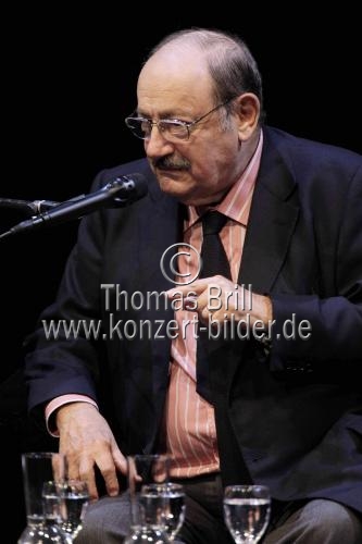 Italienische Schriftsteller Umberto Eco liest aus seinem neuen Roman 
