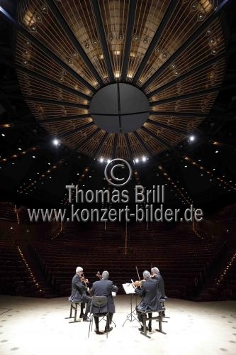 Amerikanische Streichquartettensemble Emerson String Quartet gastiert mit Werken von Béla Bartók und Felix Mendelssohn Bartholdy in der Philharmonie Köln (&copy; Thomas Brill)