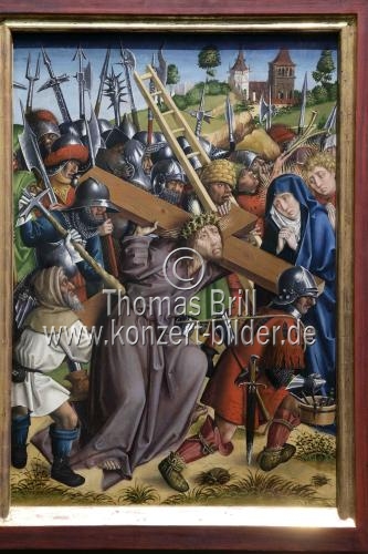 Die Sonderschau „Ganz • Schön • Heftig“ zeigt vom 08. April 2022 bis 16. April 2023 sieben Tafelbilder der legendären „Karlsruher Passion“ im Wallraf-Richartz-Museum Köln (&copy; Thomas Brill)