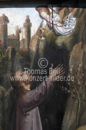 Die Sonderschau „Ganz • Schön • Heftig“ zeigt vom 08. April 2022 bis 16. April 2023 sieben Tafelbilder der legendären „Karlsruher Passion“ im Wallraf-Richartz-Museum Köln (© Thomas Brill)