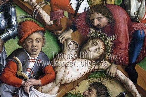 Die Sonderschau „Ganz • Schön • Heftig“ zeigt vom 08. April 2022 bis 16. April 2023 sieben Tafelbilder der legendären „Karlsruher Passion“ im Wallraf-Richartz-Museum Köln (&copy; Thomas Brill)