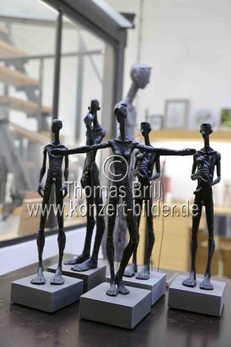 Deutscher Bildhauer Hannes Helmke in seinem Atelier in Köln (&copy; Thomas Brill)