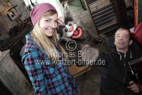 Dreharbeiten zu „Kaiser! König! Karl!“ mit René Marik als Kater Karl im Rheinisches Industriebahnmuseum e.V. (RIM) Köln (&copy; Thomas Brill)