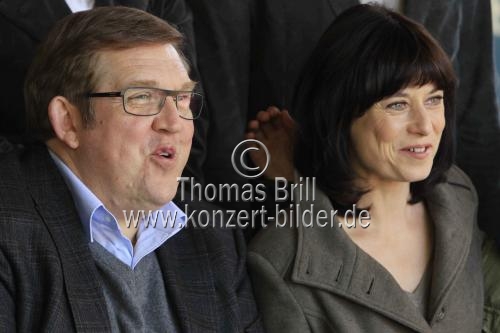Dreharbeiten zum Fernsehfilm Kehrtwende (AT) mit Dietmar Bär und Inka Friedrich in den Hauptrollen im Gymnasium Kreuzgasse Köln (© Thomas Brill)