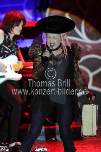 Amerikanische Sängerin Cyndi Lauper gastiert auf ihrer 