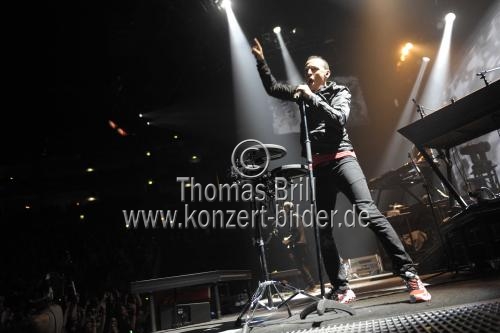 Amerikanische Rockband Linkin Park gastiert mit ihren Sängern Chester Bennington und Mike Shinoda auf ihrer 