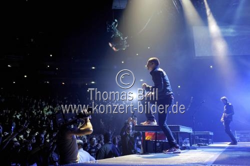 Amerikanische Rockband Linkin Park gastiert mit ihren Sängern Chester Bennington und Mike Shinoda auf ihrer 