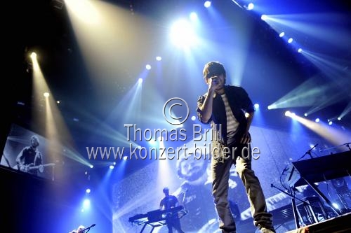 Amerikanische Rockband Linkin Park gastiert mit ihren Sängern Chester Bennington und Mike Shinoda auf ihrer 