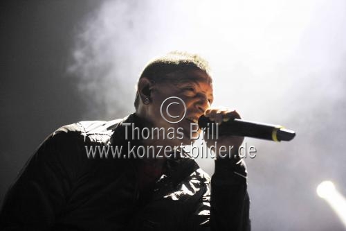Amerikanische Rockband Linkin Park gastiert mit ihren Sängern Chester Bennington und Mike Shinoda auf ihrer 
