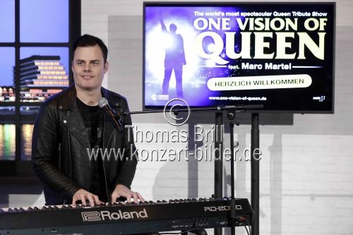 Kanadische Rockmusiker Marc Martel präsentieren das Programm der Queen Tribute Show 