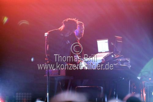 Britische Trip Hop-Band Massive Attack gastiert auf ihrer 