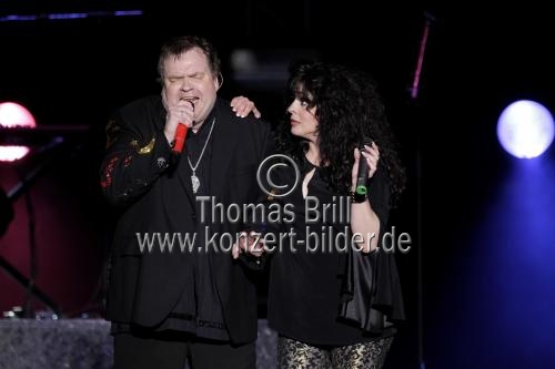 Amerikanische Rocksänger Meat Loaf gastiert gastiert in Begleitung der amerikanischen Sängerin Patricia 