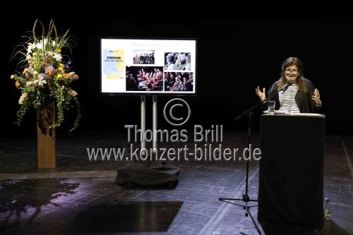 Die scheindenden Opernintendantin Dr. Birgit Meyer blickte bei der Jahrespressekonferenz der Oper Köln auf ihr 10 jähriges Engagement an der Kölner Oper zurück im StaatenHaus in Köln (&copy; Thomas Brill)