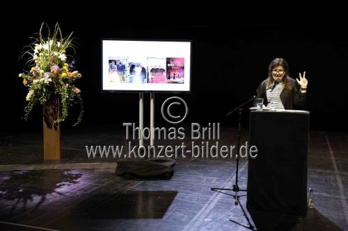 Die scheindenden Opernintendantin Dr. Birgit Meyer blickte bei der Jahrespressekonferenz der Oper Köln auf ihr 10 jähriges Engagement an der Kölner Oper zurück im StaatenHaus in Köln (© Thomas Brill)
