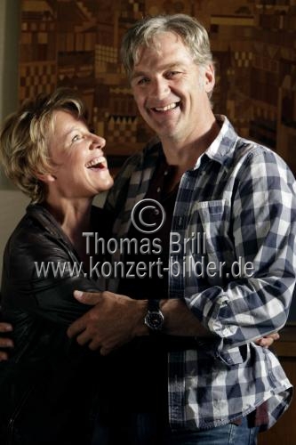 Schauspieler Mariele Millowitsch und Walter Sittler bei den Dreharbeiten zum ZDF-Komödie 
