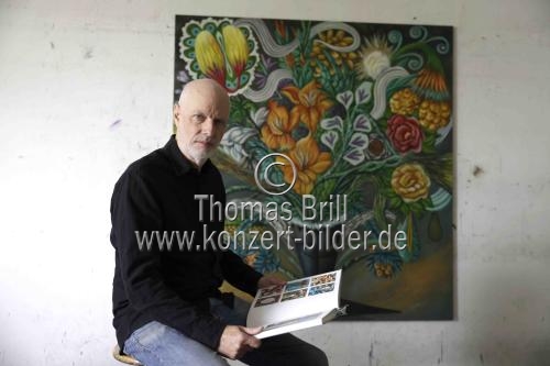 Deutsche Künstler Hartmut Neumann in seinem Atelier in Köln (&copy; Thomas Brill)