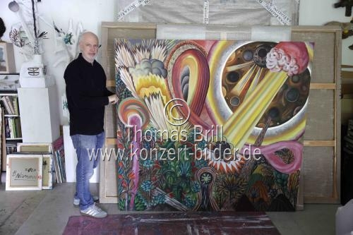 Deutsche Künstler Hartmut Neumann in seinem Atelier in Köln (&copy; Thomas Brill)