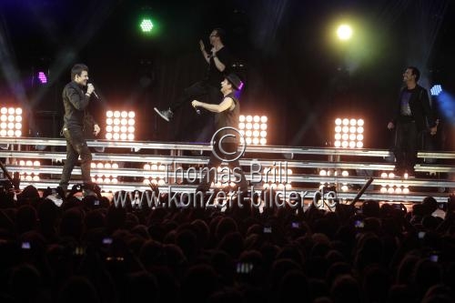 Amerikanische Popgruppe New Kids On The Block gastiert auf ihrer 