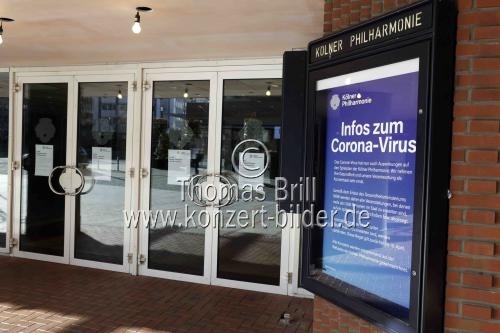 Die Kölner Philharmonie muss bis einschließlich Karfreitag, den 10. April 2020 zur Vorbeugung des Coronavirus geschlossen bleiben (&copy; Thomas Brill)