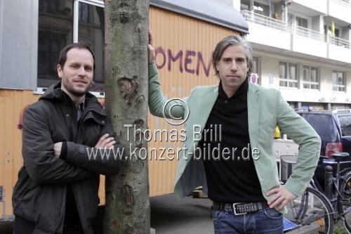 Geschäftsführer der Theater und Medien GbR Marc Schäfers und Tobias Philippen in der Alteburgerstraße Köl (&copy; Thomas Brill)