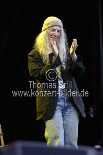 Amerikanische Punk- und Rockmusikerin und Rockpoetin Patti Smith gastiert mit ihrer Band auf ihrer 
