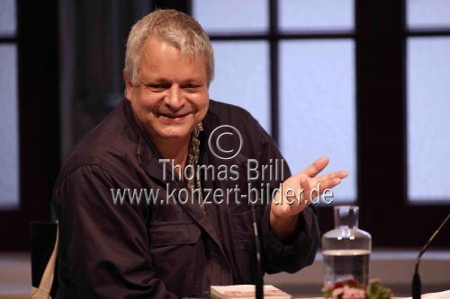 Deutscher Schriftsteller Ulf Stolterfoht ist Preisträger der Literaturhäuser 2016 im Literaturhaus Köln (&copy; Thomas Brill)