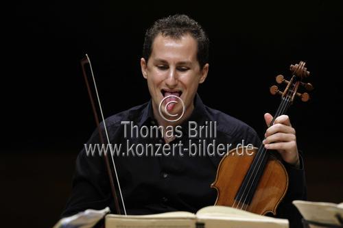 Frank Peter Zimmermann, Antoine Tamestit und Christian Poltéra bei den Proben zu dem Konzert im Rahmen der Reihe 
