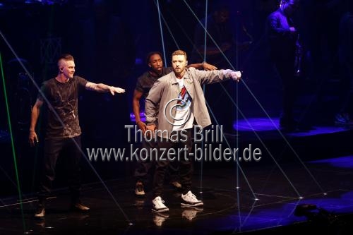 Amerikanische Popstar Justin Timberlake gastiert auf seiner 