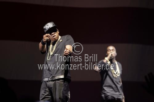 Amerikanische Rapper Kanye West und Jay-Z gastiert auf ihrer 