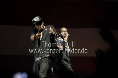 Amerikanische Rapper Kanye West und Jay-Z gastiert auf ihrer 