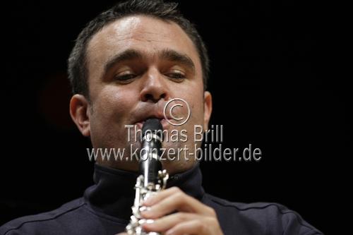 Deutsche Komponist und Klarinettist Jörg Widmann gastiert in Begleitung der deutschen Pianistin Silke Avenhaus in der Philharmonie Köln (&copy; Thomas Brill)