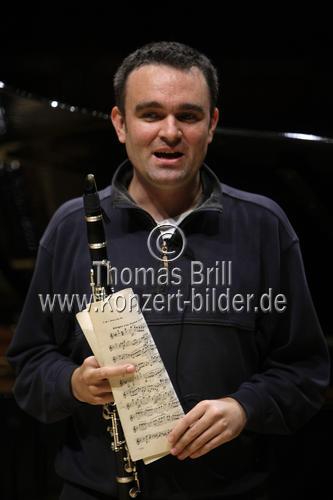 Deutsche Komponist und Klarinettist Jörg Widmann gastiert in Begleitung der deutschen Pianistin Silke Avenhaus in der Philharmonie Köln (&copy; Thomas Brill)