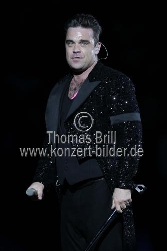Britischer Rock-Star Robbie Williams gastiert auf seiner 