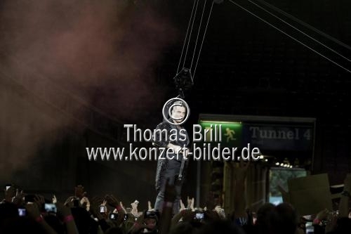 Britischer Rock-Star Robbie Williams gastiert auf seiner 