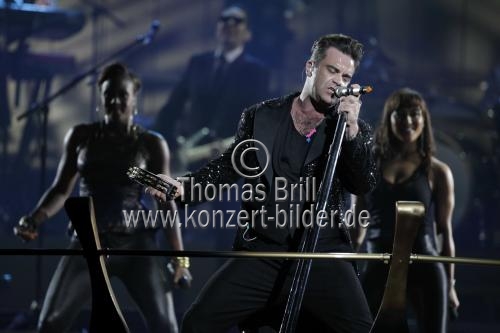Britischer Rock-Star Robbie Williams gastiert auf seiner 