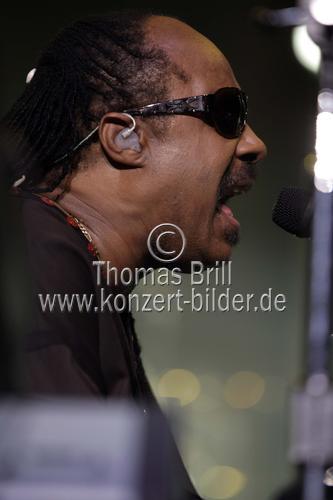 Amerikanische Pop- und Soul-Sänger Stevie Wonder eröffnet seine 