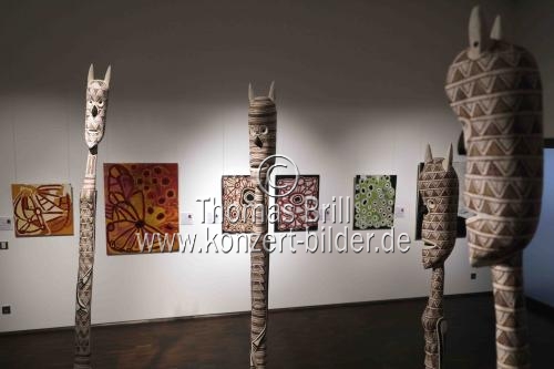 Ausstellung „Wüste – Meer – Schöpfermythen/Aboriginal Art der Spinifex und Yolŋu“ gastiert vom 10. November 2017 bis 4. März 2018 im Rautenstrauch-Joest-Museum Köln (&copy; Thomas Brill)