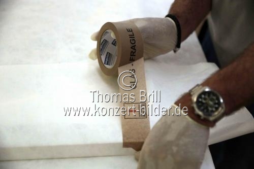 Abbau der Ausstellung 