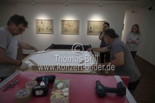 Abbau der Ausstellung 