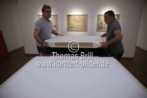 Abbau der Ausstellung 