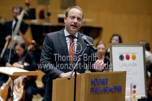 Das Gürzenich-Orchester ist mit GO live! Preisträger beim Wettbewerb 365 Orte im Land der Ideen - Preisverleihung in der Philharmonie Köln (&copy; Thomas Brill)